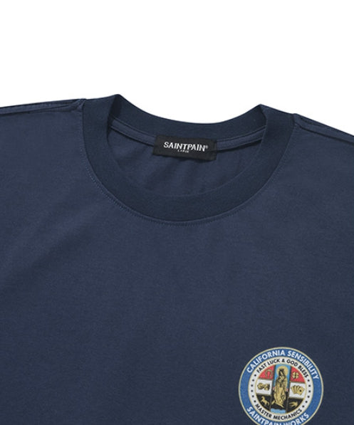 セイントペイン(SAINTPAIN) SP BENEDICT LOGO T SHIRTS-NAVY