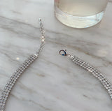 PASION (パシオン) Three line Full Cubic Choker Necklace