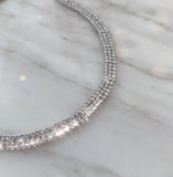 PASION (パシオン) Three line Full Cubic Choker Necklace