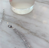 PASION (パシオン) Three line Full Cubic Choker Necklace