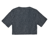 BABLETWO  (ビーエーブルトゥー)       Crop Pique Cardigan_BLACK