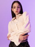 BABLETWO  (ビーエーブルトゥー)       Puff Corset Shirts (WHITE)