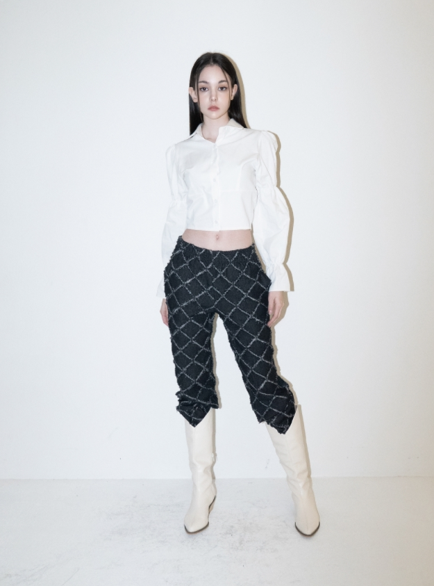 BABLETWO  (ビーエーブルトゥー)       Puff Corset Shirts (WHITE)