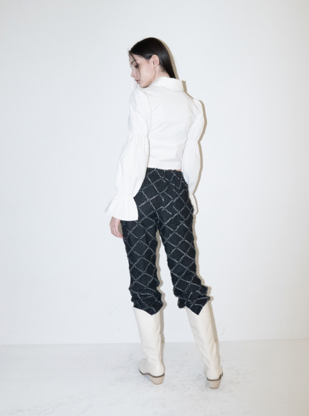 BABLETWO  (ビーエーブルトゥー)       Puff Corset Shirts (WHITE)