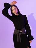BABLETWO  (ビーエーブルトゥー)        Puff Corset Shirts (BLACK)