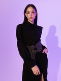 BABLETWO  (ビーエーブルトゥー)        Puff Corset Shirts (BLACK)