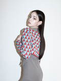 BABLETWO  (ビーエーブルトゥー)       Squid Knit Bolero (RED)