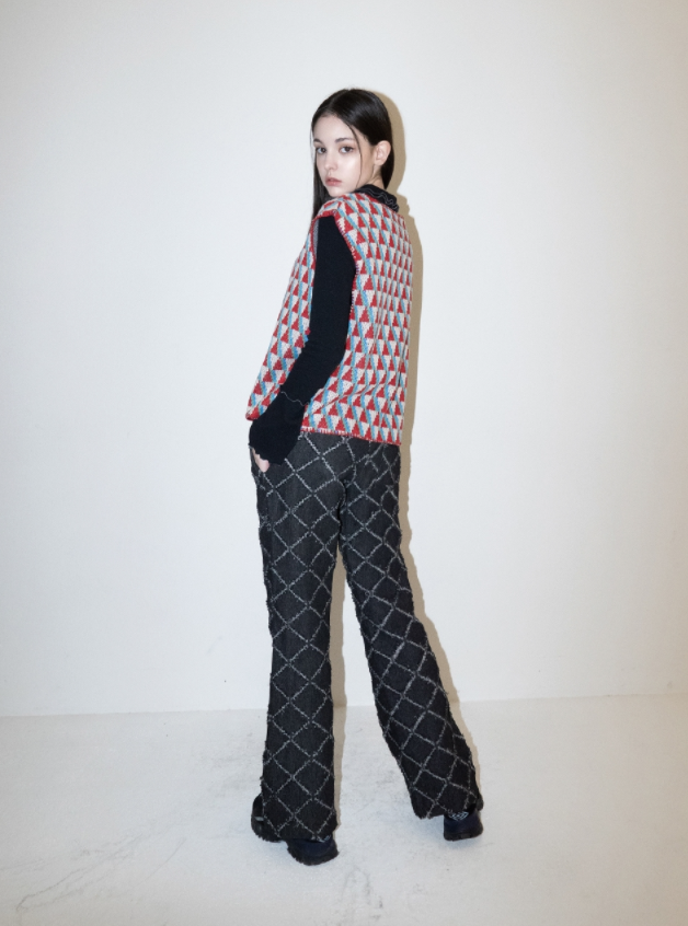 BABLETWO  (ビーエーブルトゥー)       Suid Knit Vest (RED)