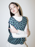 BABLETWO  (ビーエーブルトゥー)       Suid Knit Vest (GREEN)