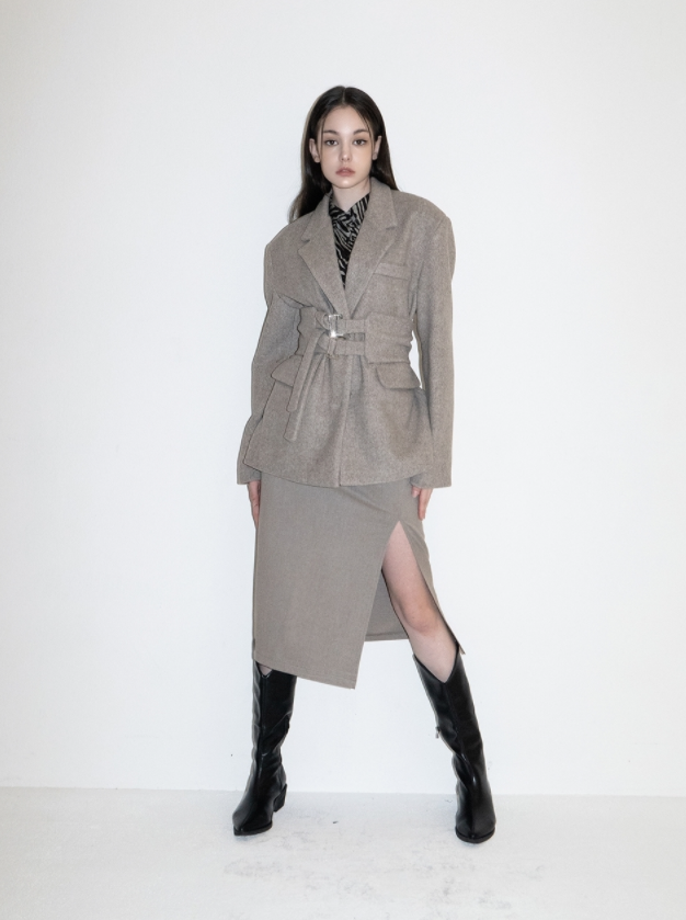 BABLETWO  (ビーエーブルトゥー)       Fantasia Corset Wool Jacket (BEIGE)