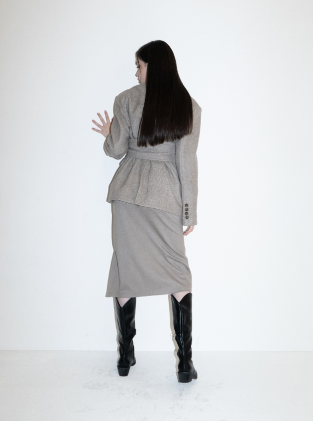 BABLETWO  (ビーエーブルトゥー)       Fantasia Corset Wool Jacket (BEIGE)