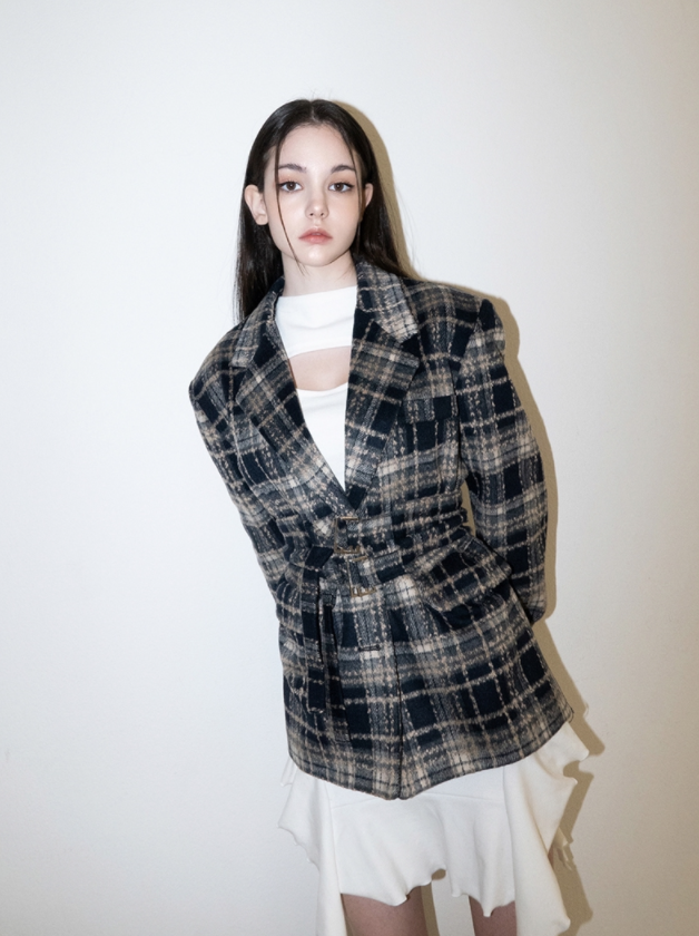 BABLETWO  (ビーエーブルトゥー)      x Kyla Corste Wool Jacket (NAVY)