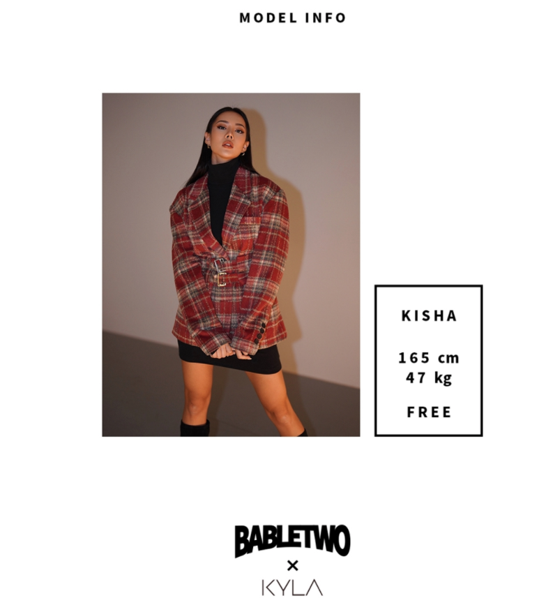 BABLETWO  (ビーエーブルトゥー)      x Kyla Corste Wool Jacket (NAVY)