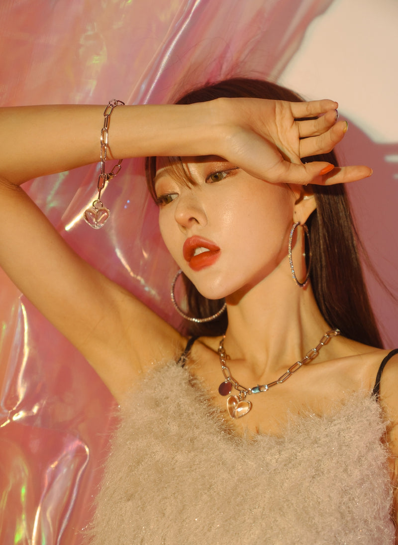 PASION (パシオン) Antique Chain Clearheart Necklace