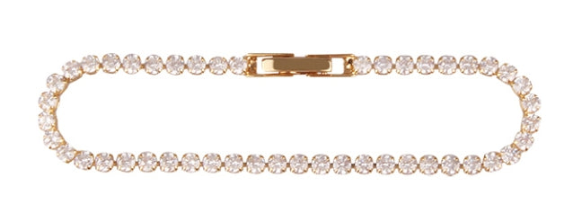 PASION (パシオン) Tennis Chain Bracelet + Twinkle Bling Ring SET (Gold)