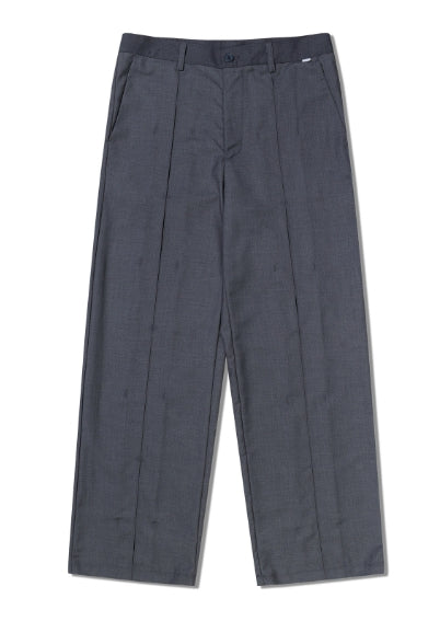 NOMANUAL(ノーマニュアル)  OPEN TUCK PANTS - GRAY