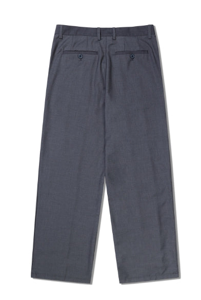 NOMANUAL(ノーマニュアル)  OPEN TUCK PANTS - GRAY