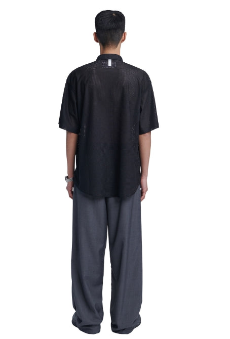 NOMANUAL(ノーマニュアル)  OPEN TUCK PANTS - GRAY