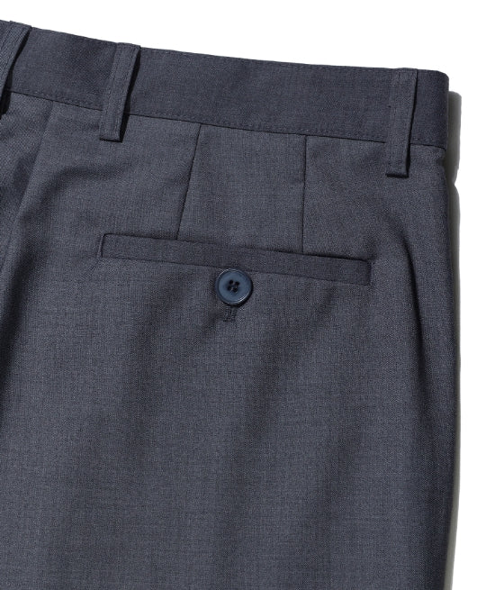 NOMANUAL(ノーマニュアル)  OPEN TUCK PANTS - GRAY