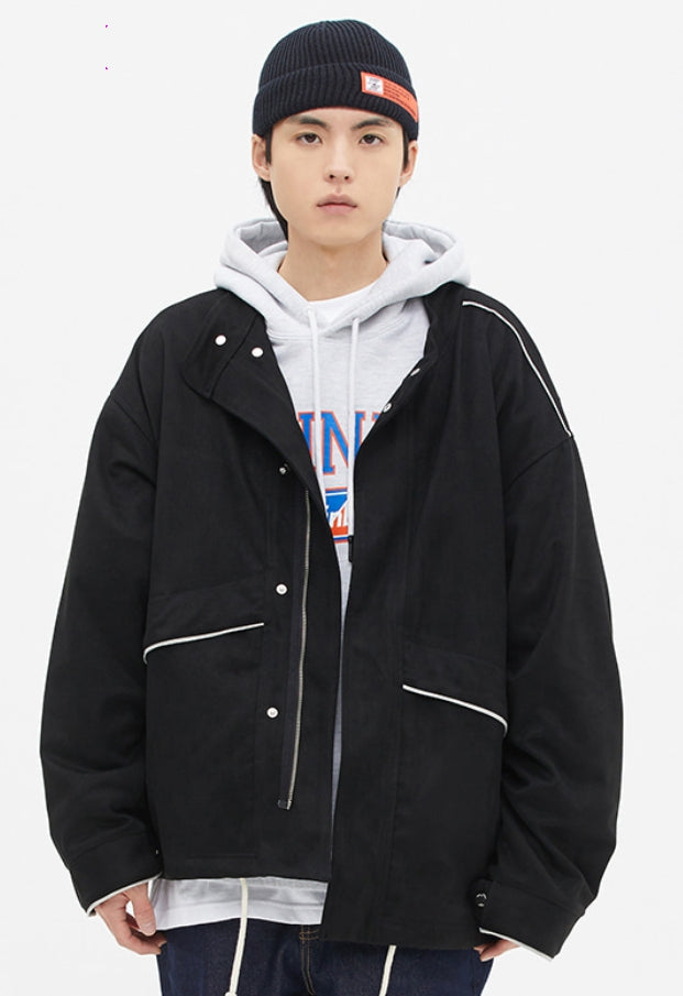 ベドインベド(BADINBAD) SUEDE WESTERN JACKET_BLACK