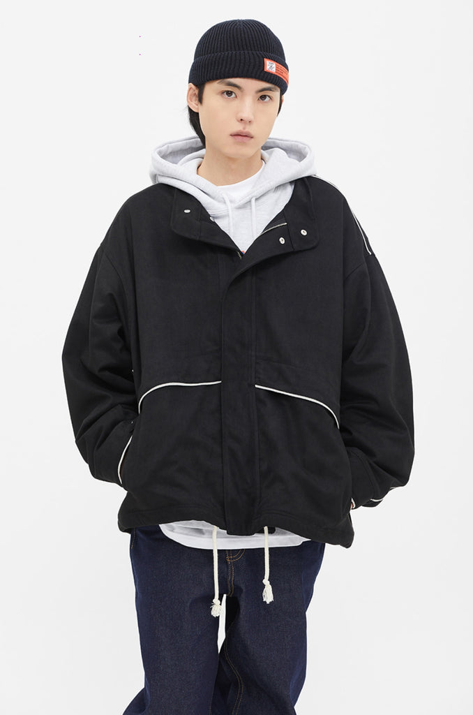 ベドインベド(BADINBAD) SUEDE WESTERN JACKET_BLACK