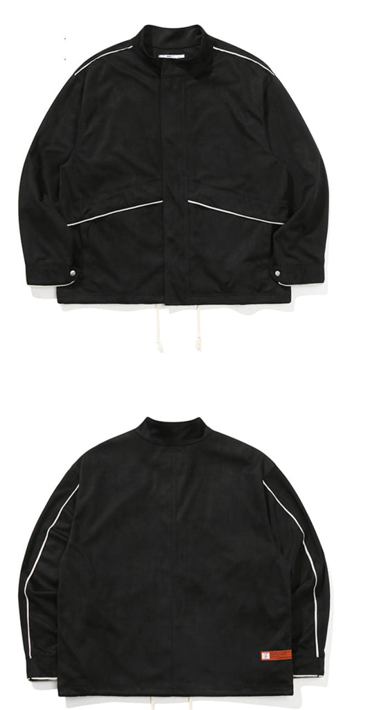 ベドインベド(BADINBAD) SUEDE WESTERN JACKET_BLACK