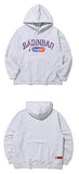 ベドインベド(BADINBAD) COLLEGE FONT HEAVY WEIGHT HOODIE_LIGHT GREY