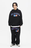 ベドインベド(BADINBAD) COLLEGE FONT HEAVY WEIGHT HOODIE_BLACK