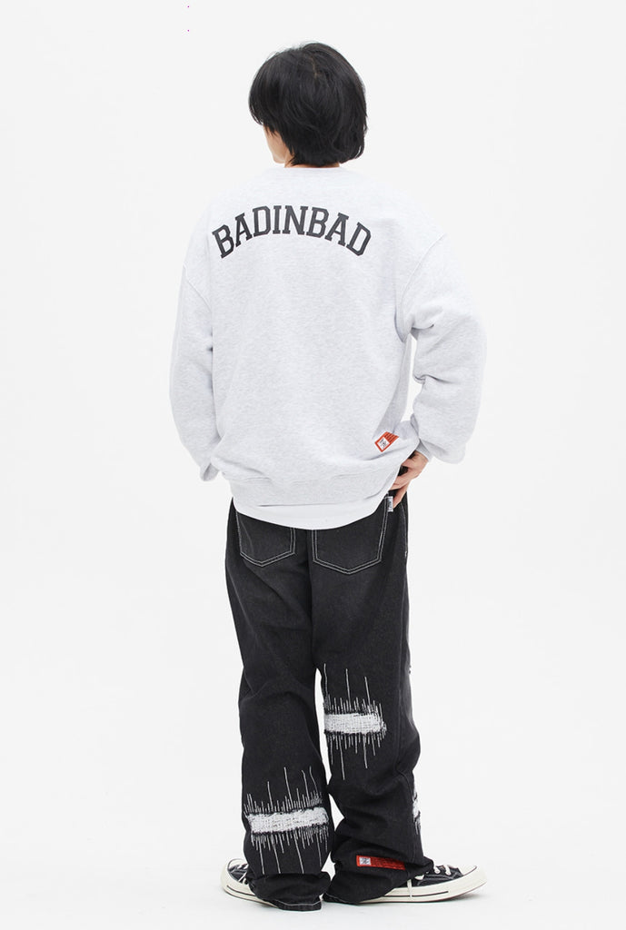 ベドインベド(BADINBAD) GALLERY LOGO SWEATSHIRT_LIGHT GREY