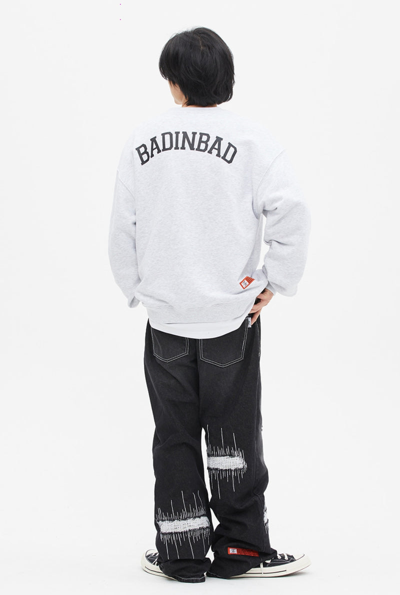 ベドインベド(BADINBAD) GALLERY LOGO SWEATSHIRT_LIGHT GREY