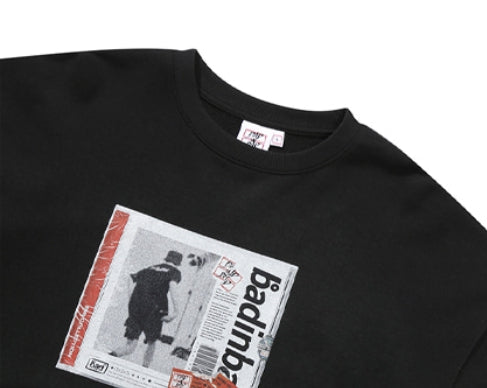 ベドインベド(BADINBAD) GALLERY LOGO SWEATSHIRT_BLACK