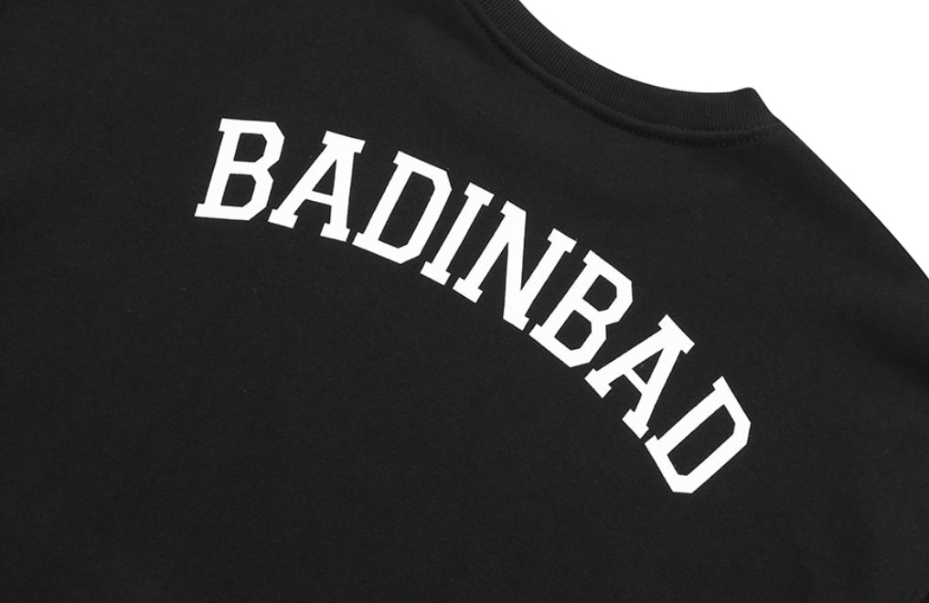 ベドインベド(BADINBAD) GALLERY LOGO SWEATSHIRT_BLACK
