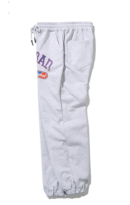 ベドインベド(BADINBAD) COLLEGE FONT HEAVY WEIGHT PANTS_LIGHT GREY