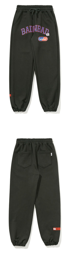 ベドインベド(BADINBAD) COLLEGE FONT HEAVY WEIGHT PANTS_CHARCOAL