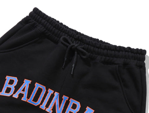 ベドインベド(BADINBAD) COLLEGE FONT HEAVY WEIGHT PANTS_BLACK