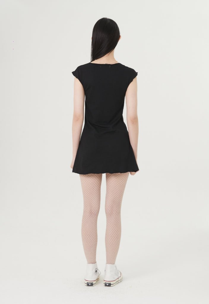 curetty (キュリティー) C V-NECK BASIC DRESS_BLACK