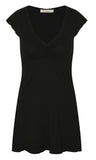 curetty (キュリティー) C V-NECK BASIC DRESS_BLACK