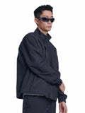 NOMANUAL(ノーマニュアル) T.A NYLON TRACK JACKET - BLACK