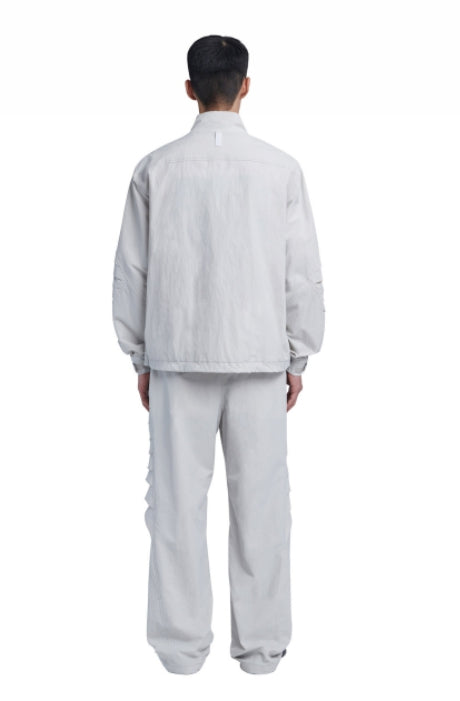 NOMANUAL(ノーマニュアル) T.A NYLON TRACK JACKET - LIGHT GRAY