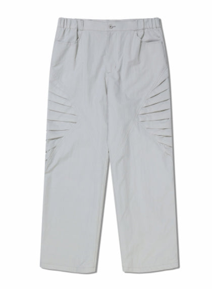 NOMANUAL(ノーマニュアル) T.A NYLON TRACK PANTS - LIGHT GRAY