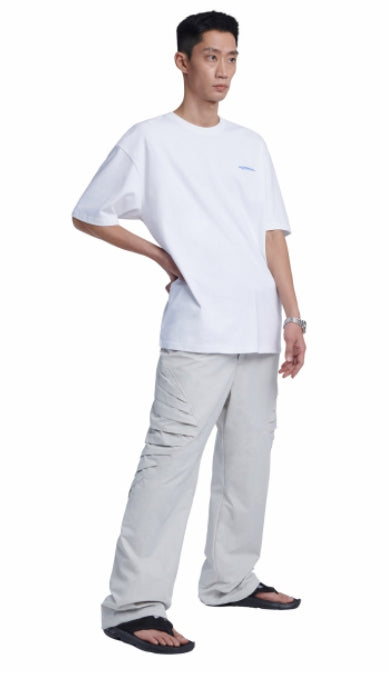 NOMANUAL(ノーマニュアル) T.A NYLON TRACK PANTS - LIGHT GRAY