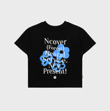 NCOVER(エンカバー)PAINTING FLOWER BUNCH CROP TSHIRT-BLACK