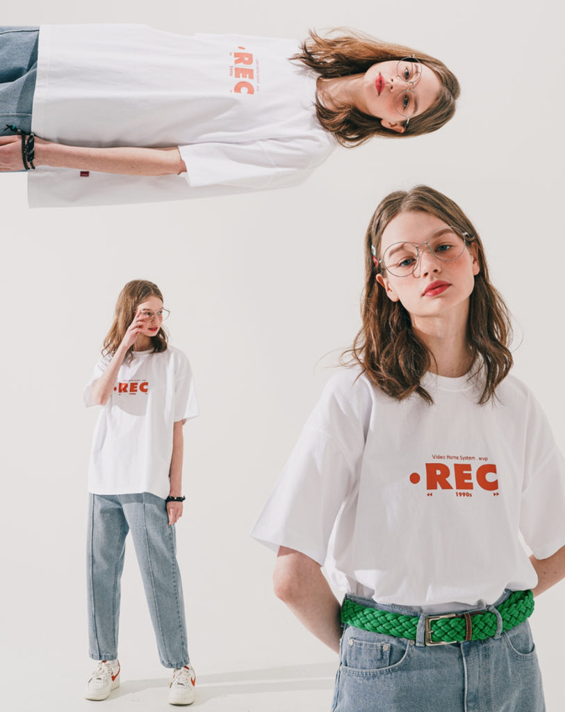 ダブルユーブイプロジェクト(WV PROJECT) Record short-sleeved shirt White MJST7584