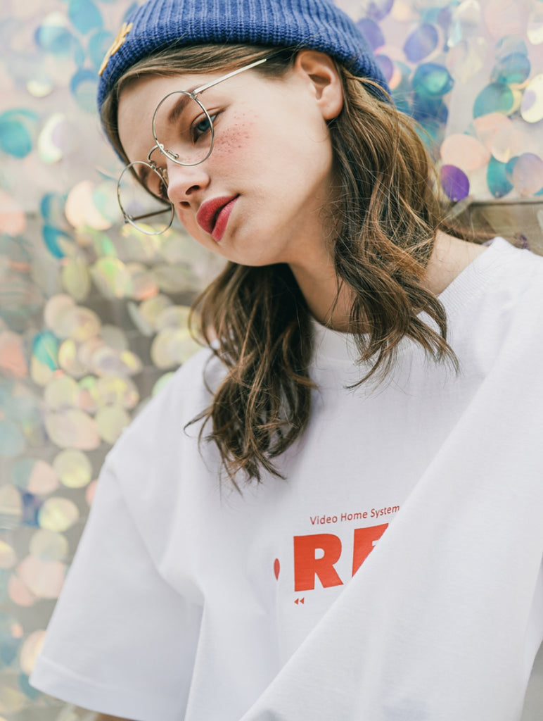 ダブルユーブイプロジェクト(WV PROJECT) Record short-sleeved shirt White MJST7584