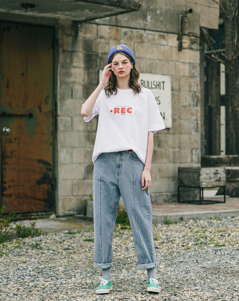 ダブルユーブイプロジェクト(WV PROJECT) Record short-sleeved shirt White MJST7584