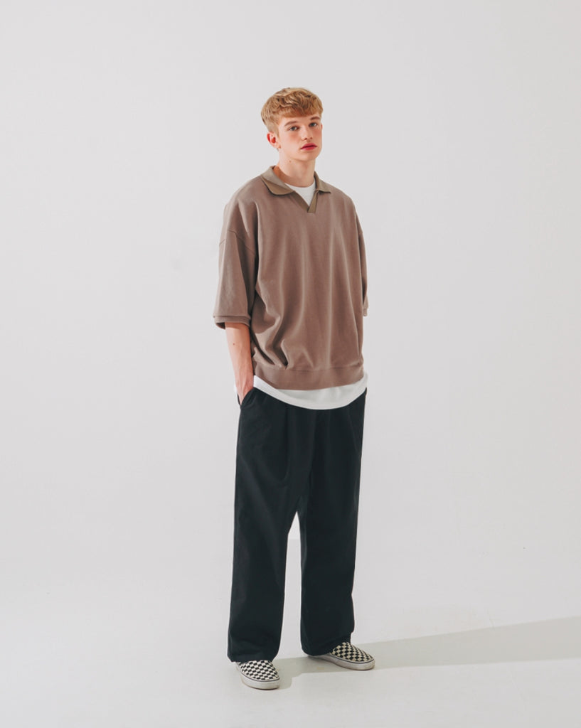 ダブルユーブイプロジェクト(WV PROJECT) Vine Cotton Banding Pants Black JNLP7591