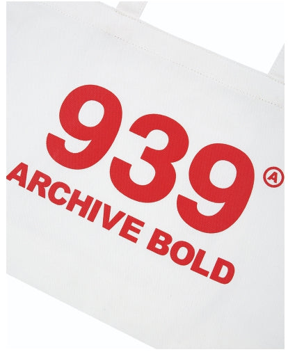 ARCHIVE BOLD (アーカイブボールド) 939 LOGO ECO BAG (OFF WHITE)