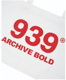 ARCHIVE BOLD (アーカイブボールド) 939 LOGO ECO BAG (OFF WHITE)