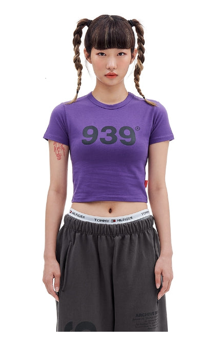 ARCHIVE BOLD (アーカイブボールド) 939 LOGO CROP TOP (PURPLE)