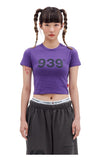 ARCHIVE BOLD (アーカイブボールド) 939 LOGO CROP TOP (PURPLE)